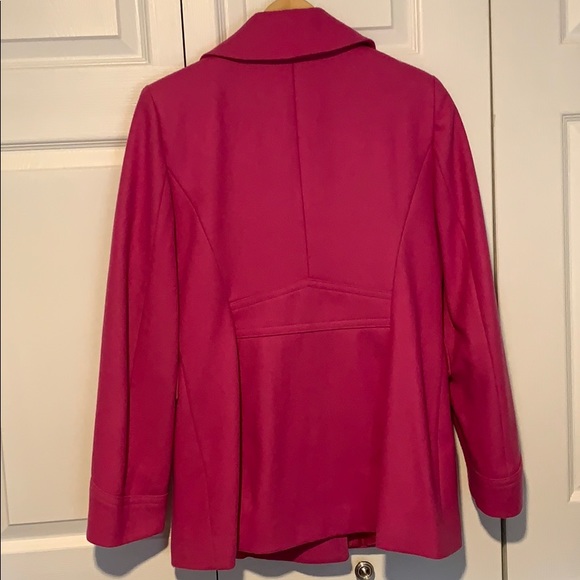 New York & Company PINK Pea Coat - Picture 3 of 5